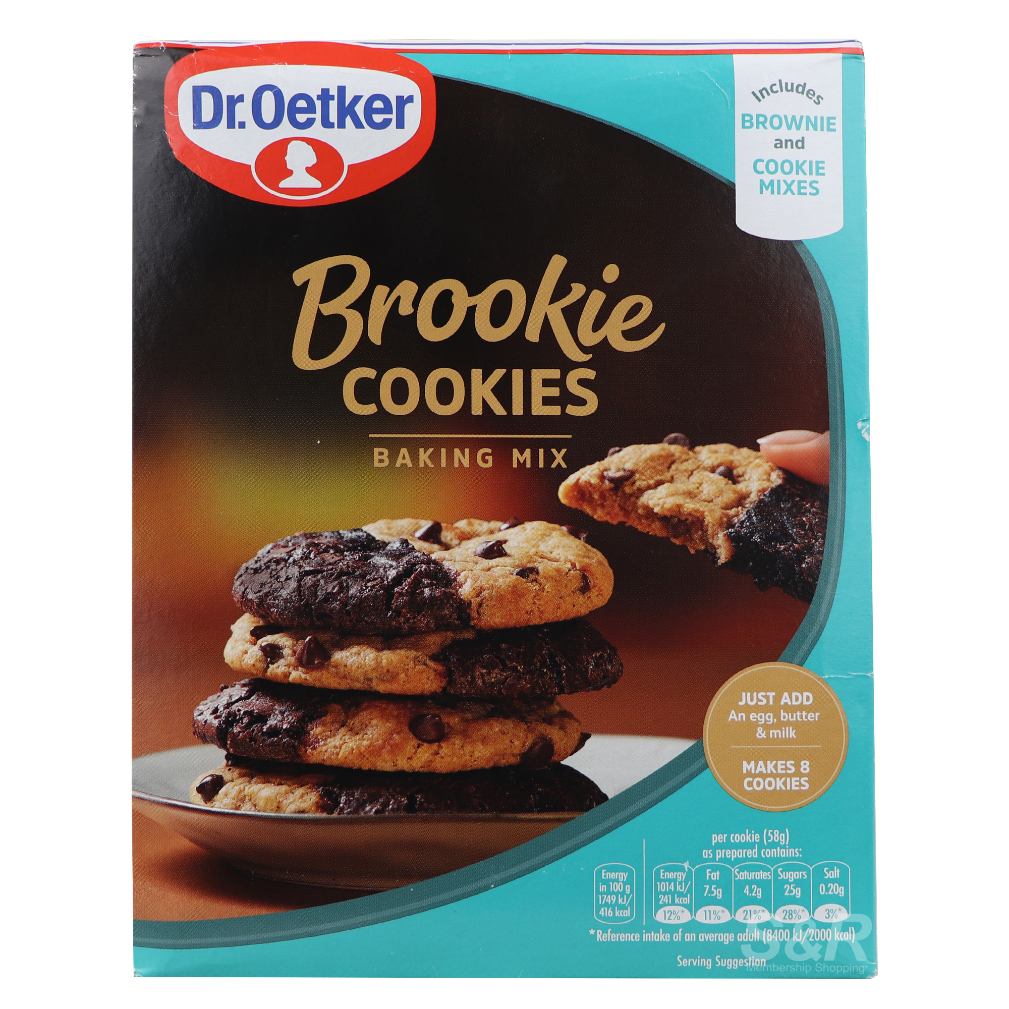Dr. Oetker Brookie Cookies Baking Mix 390g